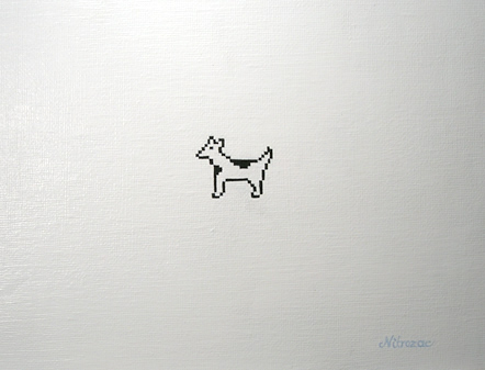 white background dogcow