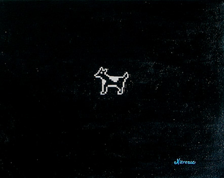 black background dogcow
