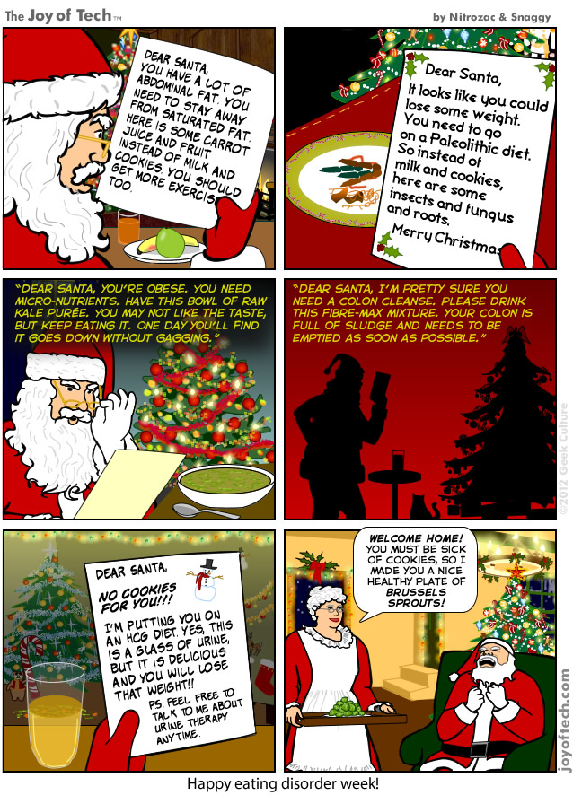 Santa's cookie crumbles.