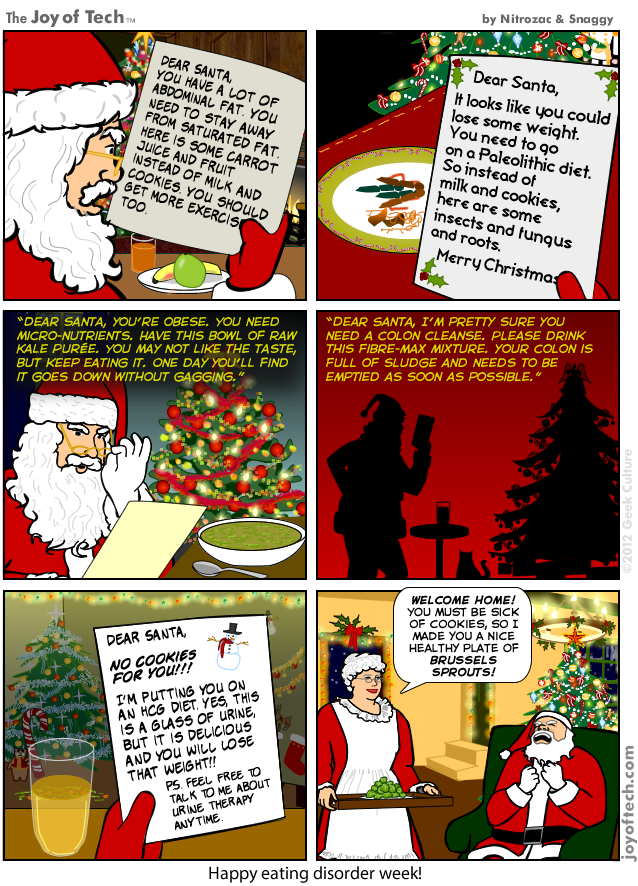 Santa's cookie crumbles.